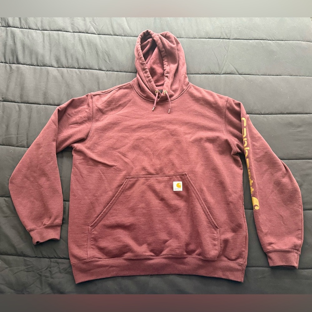 Carhartt-Loose Fit Midweight Logo Sleeve Graphic Hoodie.